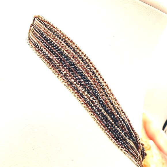 Multi-Strand Milor Italy Necklace Sterling Silver Multicolor Glistening Necklace - Picture 4 of 8